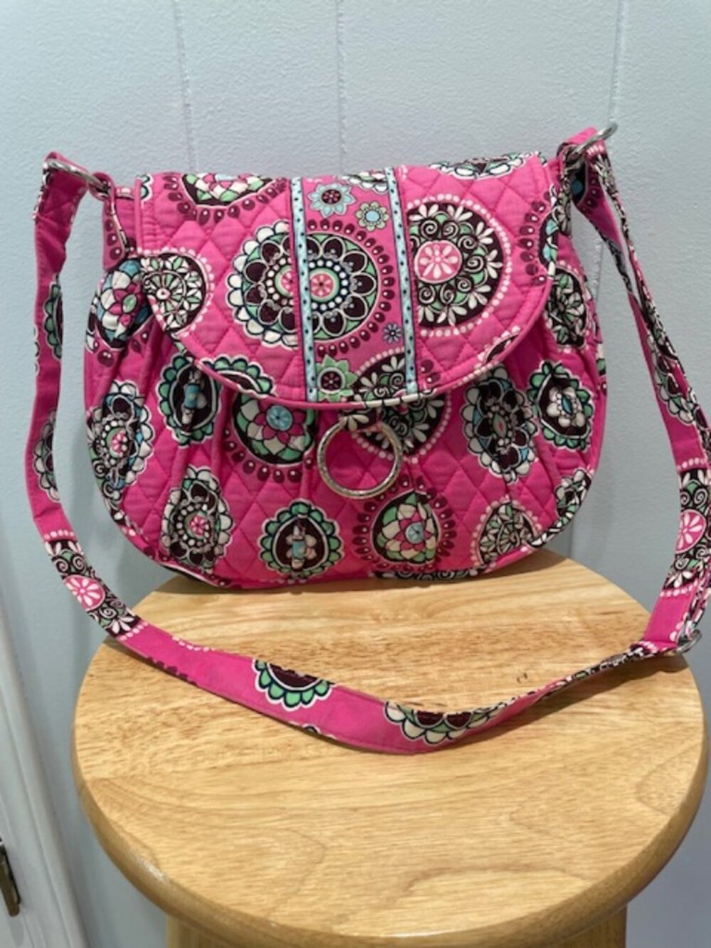 Vera Bradley Saddle Up bag in (retired) Cupcakes Pink Print